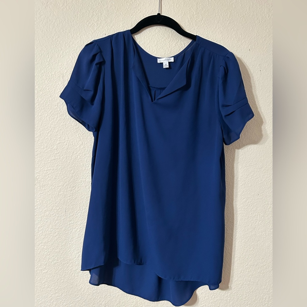Charming Charlie Deep Blue Blouse